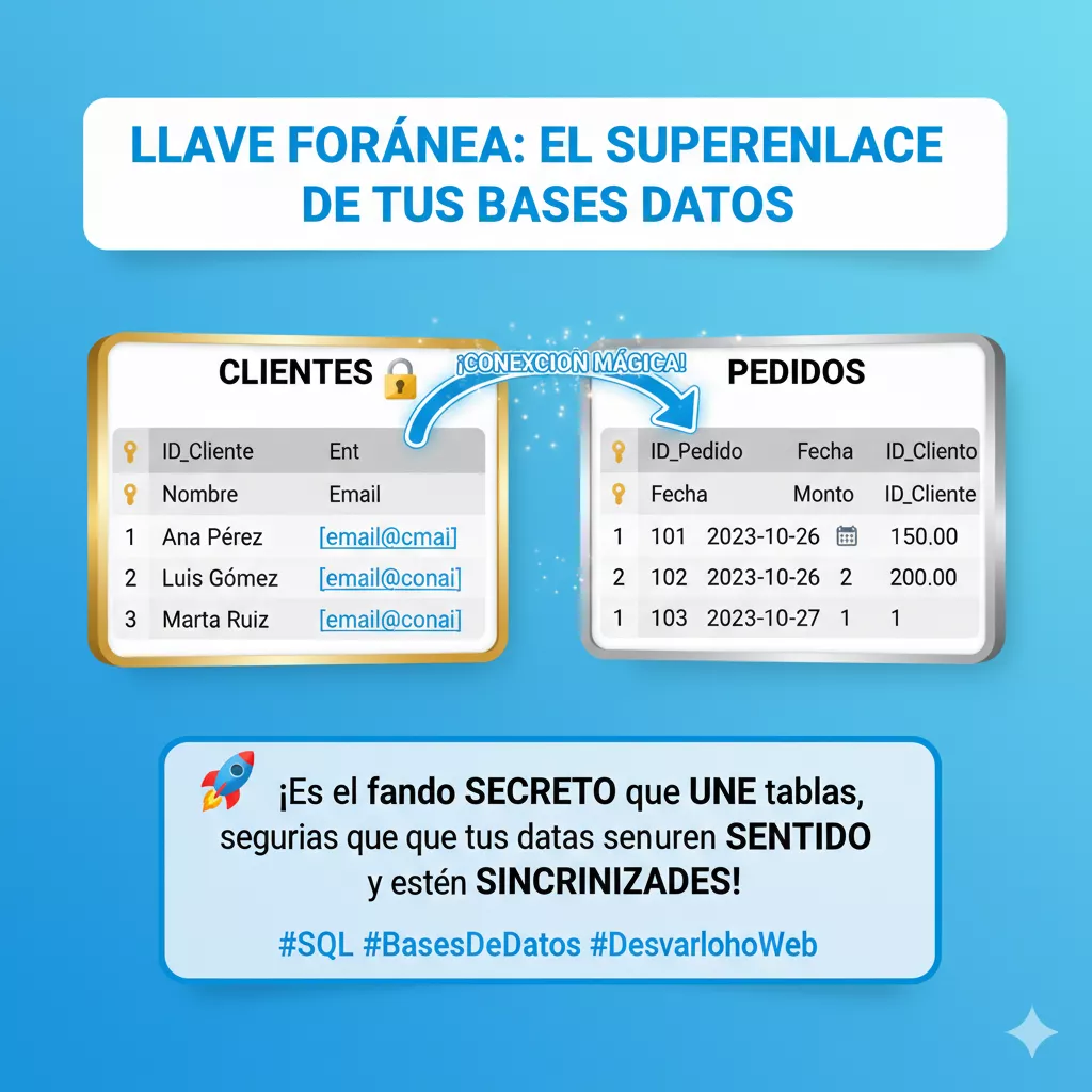 ¿Qué es una Llave Foránea (Foreign Key)? Explicación en 60s