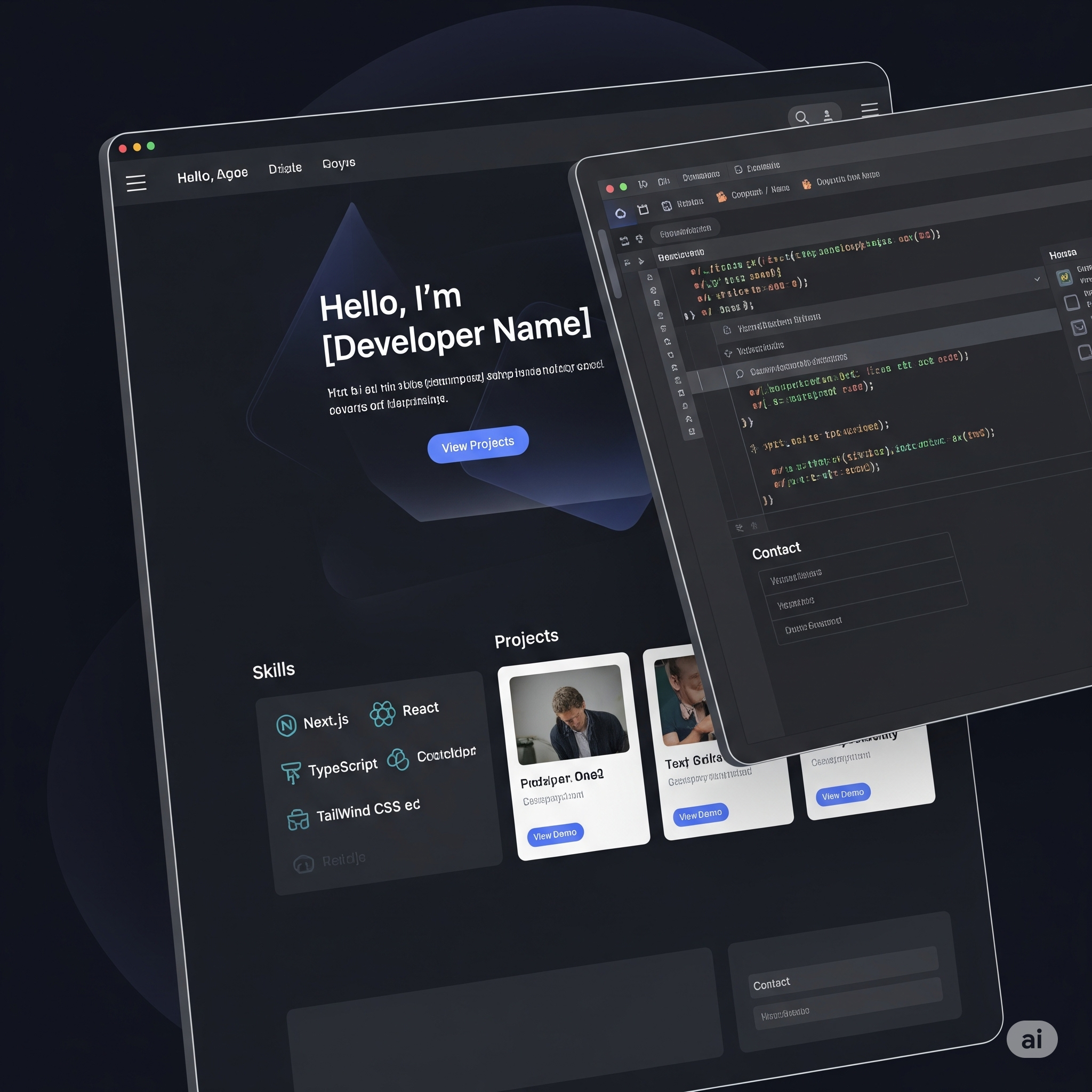 Imagen del curso de Crea un Portfolio Website tutorial con Next JS